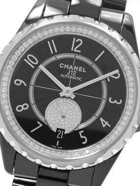 CHANEL J12 Black ceramic H3840 diamond black Dial Automatic Boy's Watch_952364
